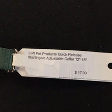 Load image into Gallery viewer, 1048 Paw Tracks Pet Gear Dog Collar Green Metal Chain MADE IN CANADA