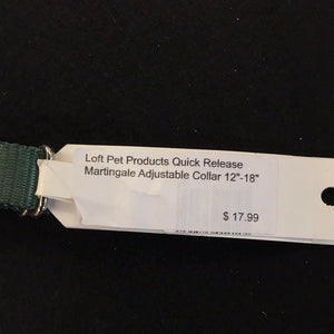 1048 Paw Tracks Pet Gear Dog Collar Green Metal Chain MADE IN CANADA