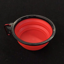 Load image into Gallery viewer, 1031 Collapsible Travel Pet Dog Food Treat Container Bowl Red *