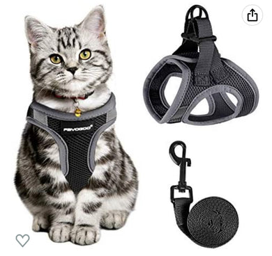 1127 Fayogoo Cat Harness and Leash for Walking Escape Proof, Adjustable Cat Leash and Harness Set