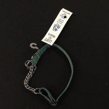 Load image into Gallery viewer, 1072 Paw Tracks Pet Gear Dog Collar Green Metal Chain Small MADE IN CANADA