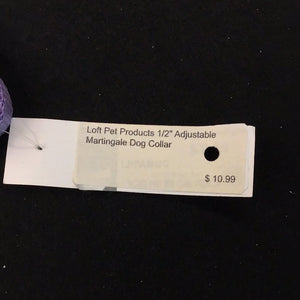 1049 Paw Tracks Pet Gear Dog Collar Purple Metal Chain Small. MADE IN CANADA