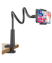 Load image into Gallery viewer, Gooseneck Cell Phone Holder, Universal 360 Flexible Phone Stand Lazy Bracket Mount Long Arms Clamp