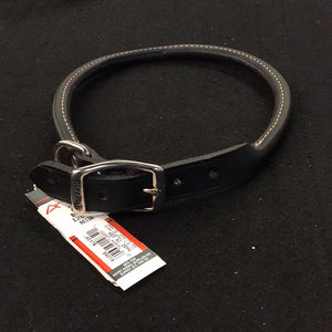 1073 Circle T Pet Gear Dog Collar Leather Black 18”
