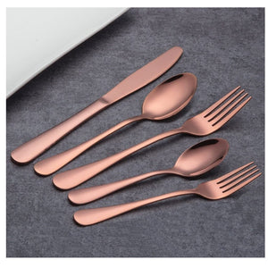 Stainless Steel Flatware Set Rose Gold 20 Piece