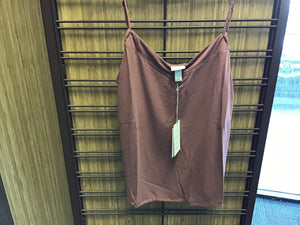 Ladies A New Day Tank Tops Brown Size S