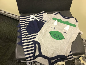 Baby clothes Cat & Jack Dinosaur jumper Onesie / pant  2 piece Set 18m