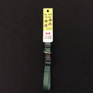 1070 Paw Tracks Pet Gear Dog Collar Green Plastic Small MADE IN CANADA