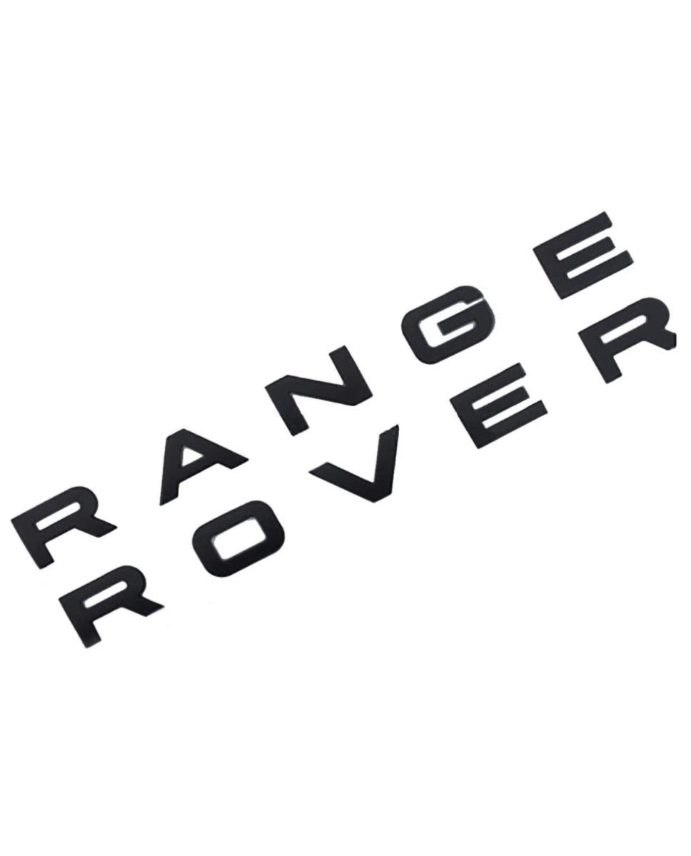 Set Range Rover Letters Land Rover Range Emblem Logo Badge Nameplates (Matte Black)