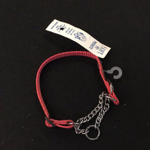 Load image into Gallery viewer, 1055 Paw Tracks Pet Gear Dog Collar Red Metal Chain Small MADE IN CANADA