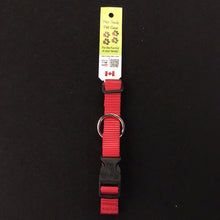 Load image into Gallery viewer, 1042 Paw Tracks Pet Gear Dog Collar Red Plastic MADE IN CANADA