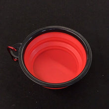 Load image into Gallery viewer, 1031 Collapsible Travel Pet Dog Food Treat Container Bowl Red *