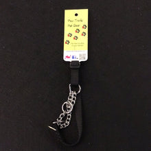 Load image into Gallery viewer, 1057 Paw Tracks Pet Gear Dog Collar Black Metal Chain Small MADE IN CANADA